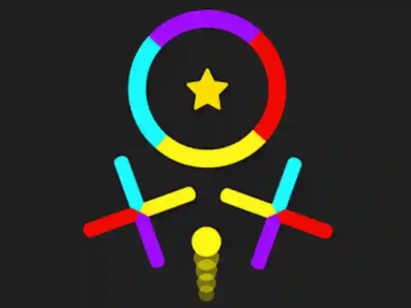 Игра Скачаща топка: превключване на цветя онлайн