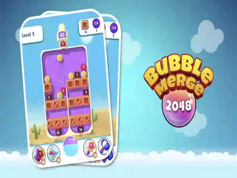Игра Сливането на Bubbles 2048 онлайн