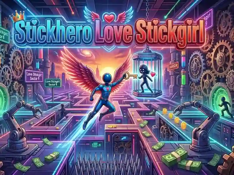 Игра Героят на Stickman обича момичето Stickman онлайн