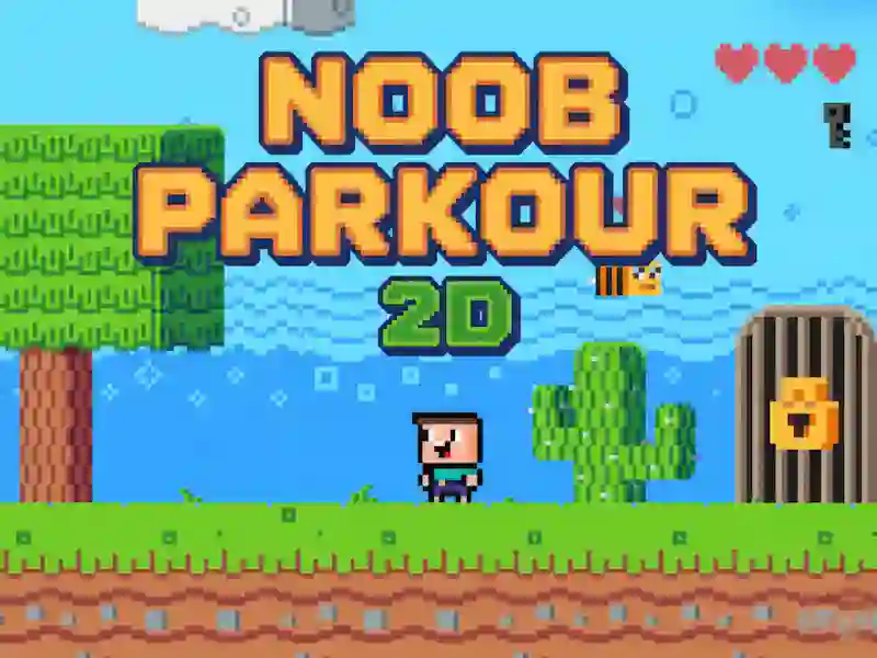 Игра Noob: Паркур 2D онлайн