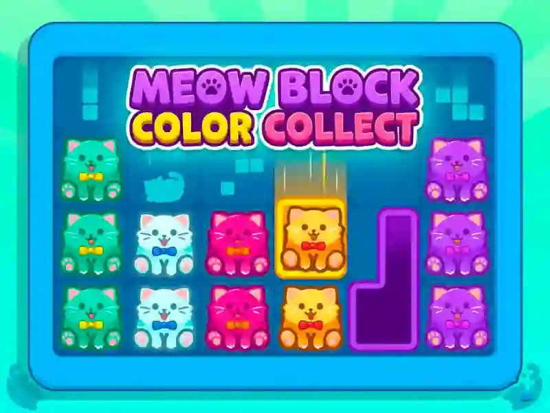 Игра Meow Block Color Collect онлайн