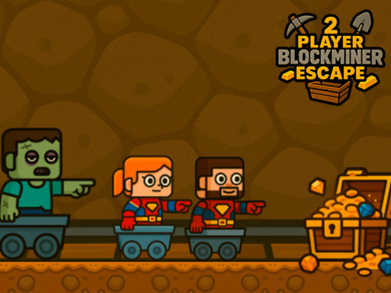 Игра Бягство на блок миньори 2 играчи онлайн