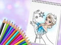 Игра Удивителна книга за оцветяване на принцеси онлайн
