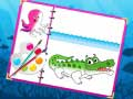 Игра Книга за оцветяване на морски същества онлайн