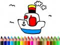 Игра Обратно в училище: Оцветяване на лодка онлайн