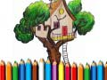 Игра Книга за оцветяване Дървена къща онлайн