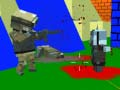 Игра Стрелба по зомбита в блочното войнство онлайн