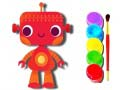 Игра Обратно в училище: Книга за оцветяване на роботи онлайн