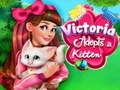 Игра Виктория осиновява котенце онлайн