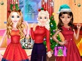 Игра Модни момичета Коледно парти онлайн