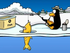 Игра Club Penguin: Ледена Риболов онлайн