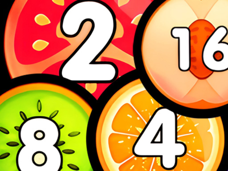 Игра Комбинирайте топки за стрелба 2048 Свързваме плодовете онлайн