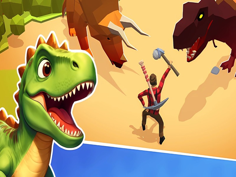 Игра Симулатор за оцеляване на динозавър 3D онлайн