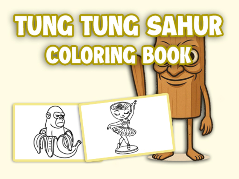 Игра Tung Tung Sahur: Книга за оцветяване онлайн