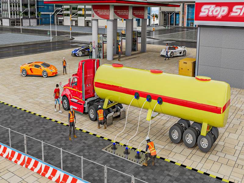 Игра Камион за транспортиране на нефтени резервоари онлайн