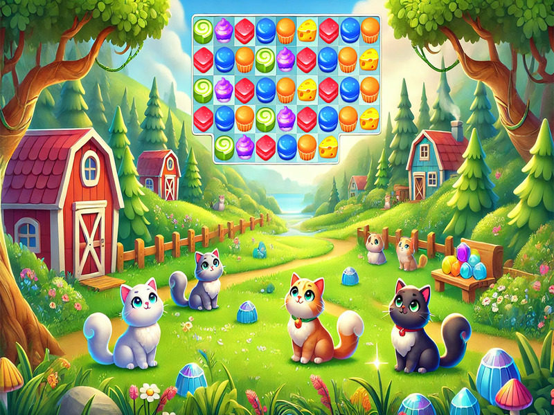 Игра Котка мач 3 онлайн