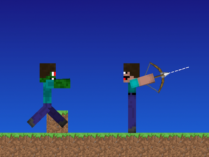 Игра Nub срещу плюсове. Стрелци Minecraft онлайн